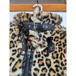 BLANK NYC Faux Fur Leopard Leopard Biker Jacket Size M Photo 9