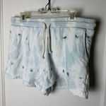 Lou & grey Tie Dye Sweat Shorts Women's Large Blue White High Rise Lounge Photo 1