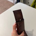 Omega Vintage 90s Brown Snake Skin Genuine Leather Wide Wrap Belt Size Medium Photo 1