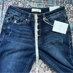 KanCan Jaden Mid Rise Flare Jeans Petite NWT Distressed Flare Jeans Size 9 Blue Photo 10