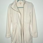 Telluride Clothing Co Wool Blend Asymmetrical Zip Coat Jacket Ivory Sz XS Photo 0