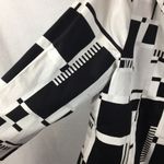 Sandro Black & White Graphic Print Button Up Pea Coat L NEW Photo 5