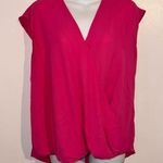Halogen Pink Faux Wrap Around Top Bright Pink Size Medium Photo 0