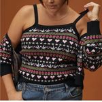 Anthropologie Maeve  Sweater Tank Medium Hearts and Doves Photo 0