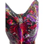 VTG California Dynasty Women Cropped Top M Colorful Abstract‎ Babydoll Y2K Retro Purple Size M Photo 4