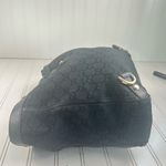 Gucci Vintage Black GG Monogram Tote Bag with Leather Trim Gold-Tone Hardware Photo 4