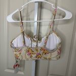 Cider  Floral Bikini‎ Top - Cream and Pink Photo 1