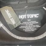 Hot Topic NWT Black & White Damaged Teddy Bear Cropped T-Shirt Size Small Photo 6