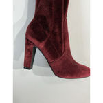 Unisa Womans Otk Boots 8 M Burgandy Block Heel 1/4 Zip NWOT Photo 1