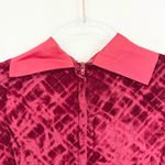 Vintage 1960s Red Velvet Sleeveless Mini Dress with Satin Collar Size XS Photo 2