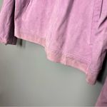 NWT Denim&Co Leather Suede Jacket Coat Lilac Purple Women’s Large Photo 5