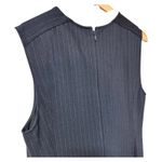 Theory  Women Navy Pinstripe Knit Sheath Dress Size 6 Sleeveless Shift Mob Career Photo 9