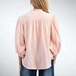 easel Size S  Los Angeles Embroidered Cotton Gauze Shirt Top in Blush Photo 2