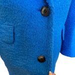 Topshop Royal Blue Textured Longline Coat | Oversized Wool Look Zara Style Jacket Photo 4