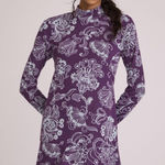 Anthropologie  Paisley Mock Neck Mini Dress Size Medium Photo 0