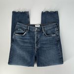 AGOLDE  Women's Riley High Rise Straight Jeans in Blue Silence, size 30 Photo 5