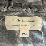Cloth & Stone Anthropologie  Metallic Plaid Ruffle Neck
Flannel Top Womens Medium Photo 2