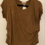 Vivace Brown Sleeveless Suede Western Cinched Waist Top Women’s Sz Photo 0