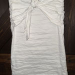 Nicole Miller  Artelier Women's Sz 6 White Cotton Tie‎ Front Skirt Photo 0