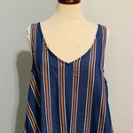 Saltwater Luxe Indigo Stripped Summer Women Top Size Small Photo 2