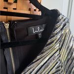 Lulu's Black and Silver Sheath Mini Dress V Photo 2