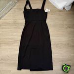 Aritzia Babaton '90S SLIT Black MIDI DRESS Photo 8