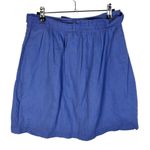 Downeast  Bright Blue Tie Waist A-Line Mini Skirt S Photo 1