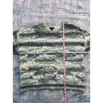 Alfani NWT! Teal Romance Antique White Textured Acrylic Wool Blend Sweater XL Photo 4