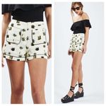 Topshop Cactus Print High Waisted Shorts Photo 1