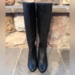 Bandolino Lamari women's black leather knee-high fashion boots. Heeled, full zip Photo 6