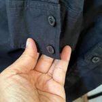 DKNYC Donna karan black cotton Button down Shirt blouse long sleeve top dress S Photo 4