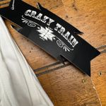 Crazy Train White Faux Leather Fringe Tank Top Boho Festival Photo 3