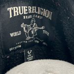 True Religion  World Tour Zip Hoodie Women’s Large Black Buddha Graphic Photo 2