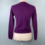 Buttons Retro Michel Klein Wool Angora Sweater S Purple  Pullover Long Sleeves Photo 4