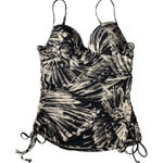 Spanx  Tankini Top Small Padded‎ Black White Swimwear Beach Vacation Chic Photo 0