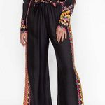 Johnny Was JADE silk Frankie Easy Black Multicolor printed Wide-Leg Pants NEW Photo 0