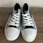 FOCO Las Vegas Raiders Glitter Low Top Women's Shoe Size 9 #B1631 Silver Photo 3