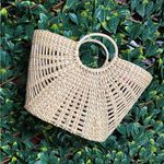 Roller Rabbit  Multicolor Boho Straw Bag Medium Size Photo 7
