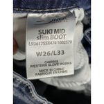 Silver Jeans Co Suki Mid Slim Bootcut Jeans Womens W26 Distressed Medium Wash Photo 5