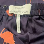 Anthropologie  Charlotte Taylor Stilt Striders Flamingo Pleated Silk Skirt Size 0 Photo 8