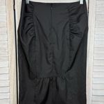 A Byer A. BYER Pinstripe Pencil Skirt with Soft Pleats Black-7 Photo 2