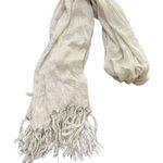 Womens cream and silver scarf Silver Photo 0