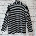 L.L. Bean Women’s Navy Blue Striped Open Front Cardigan Supima Cotton Medium Photo 1