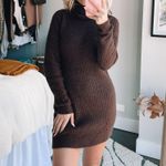 Abercrombie & Fitch Abercrombie Brown Knit Cowlneck Sweater Dress Photo 0