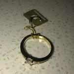 Unisex Men’s Size 11 Rhinestone Gold Wedding Ring Photo 2