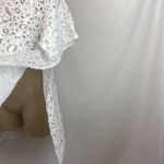 Anna & Ava  White Crochet Lace Sheer Short Sleeve Swim Suit Cover Up Tunic Top OS Photo 2