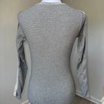 Sonoma Gray White Striped Henley Lace Sleeve Long Sleeve Top S Elena Gilbert Y2K Photo 3