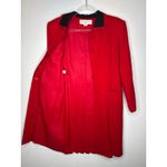 Jones New York 1980s  Red & Black Collar 100% Wool Dress USA Made small Photo 9