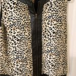Multiples  Black and Cream Animal Print Vest Photo 2
