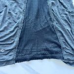 Lululemon top size 6 gray black mesh cinch run Photo 5